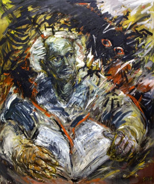 FAUST, Öl auf Leinen, 130 x 110 cm